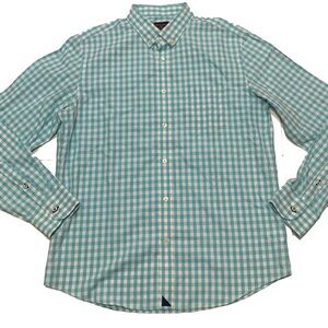 UNTUCKit slim fit wrinkle free lMen's Blue Checkered ShirtP